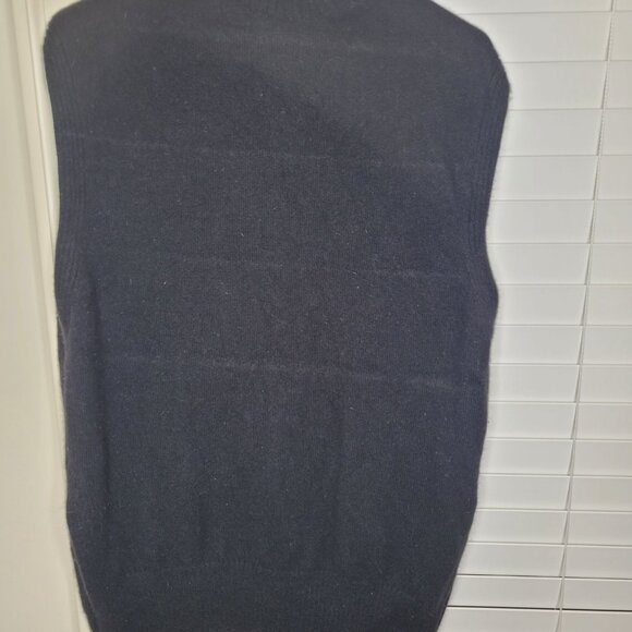 Athleta 100% Cashmere Sleeveless Sweater Black Turtleneck S Alpine Tabard - Picture 1 of 7